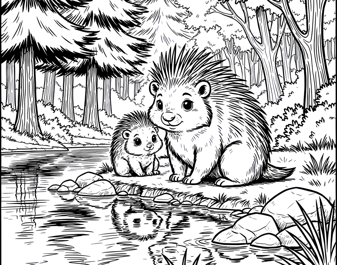 Free Porcupine Coloring Pages