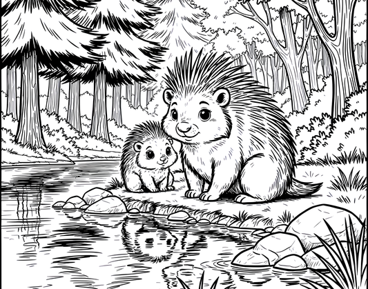 Free Porcupine Coloring Pages
